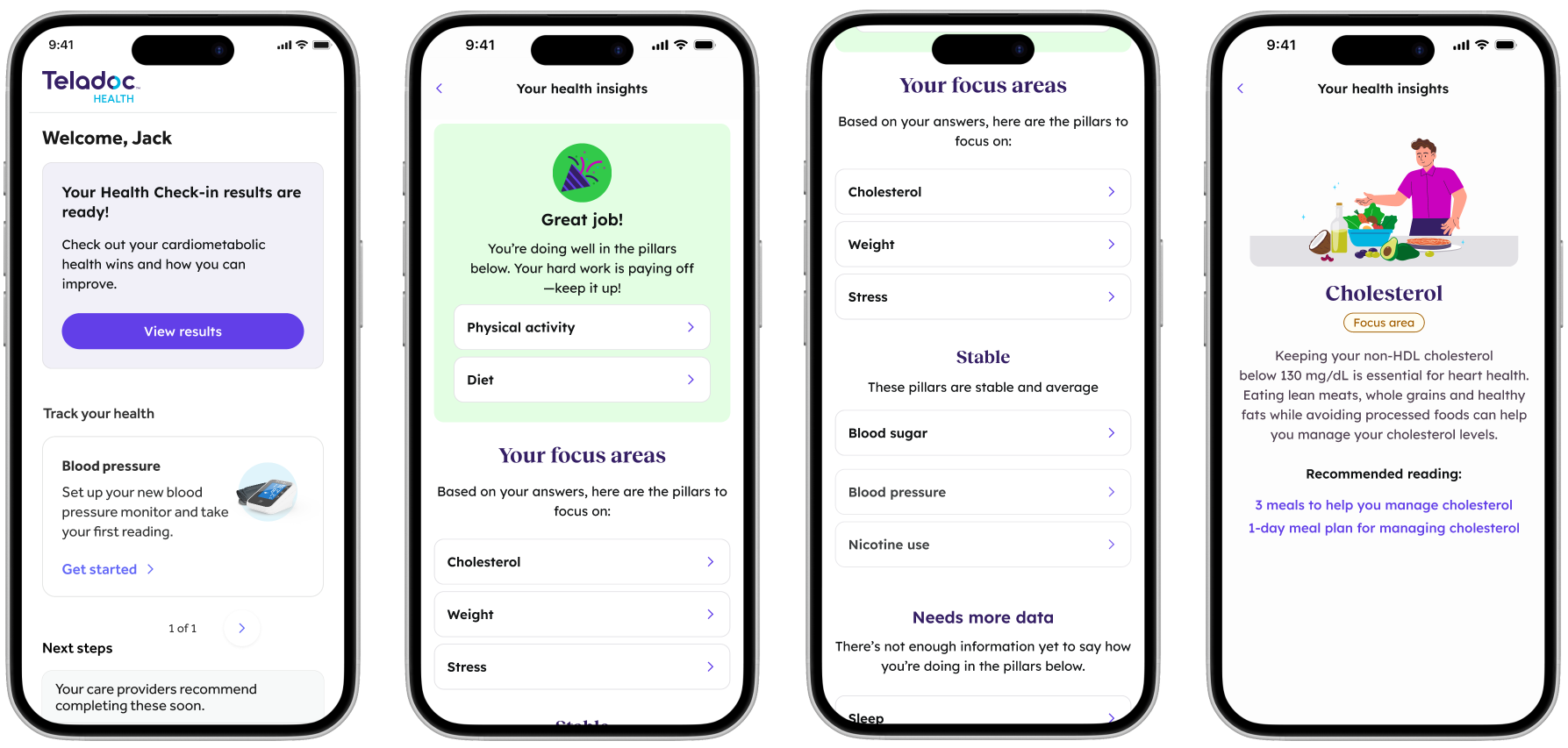 Landing page and health check-in entry point